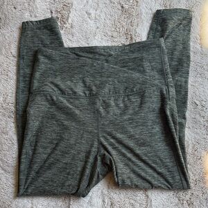 Green Cross-Waist Leggings